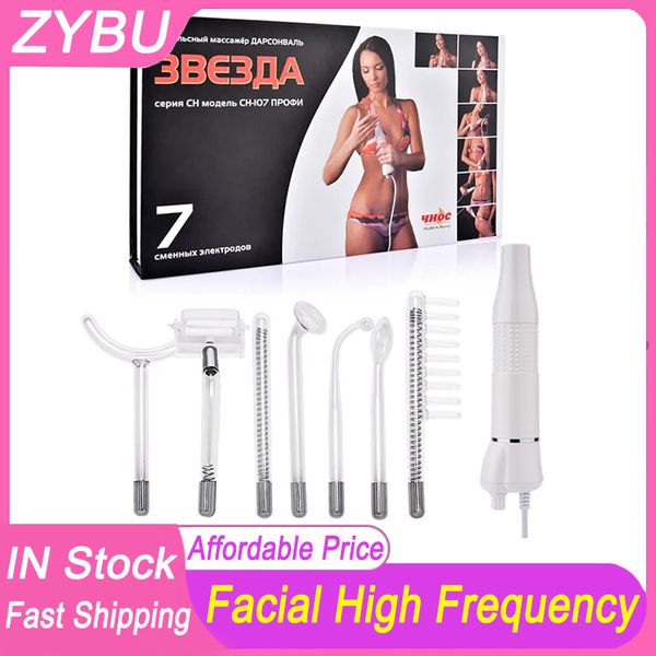 

7 in 1 skin care high frequency acne remover black head acne treatment skin rejuvenation facial lifing beauty machine electrotherapy argon n