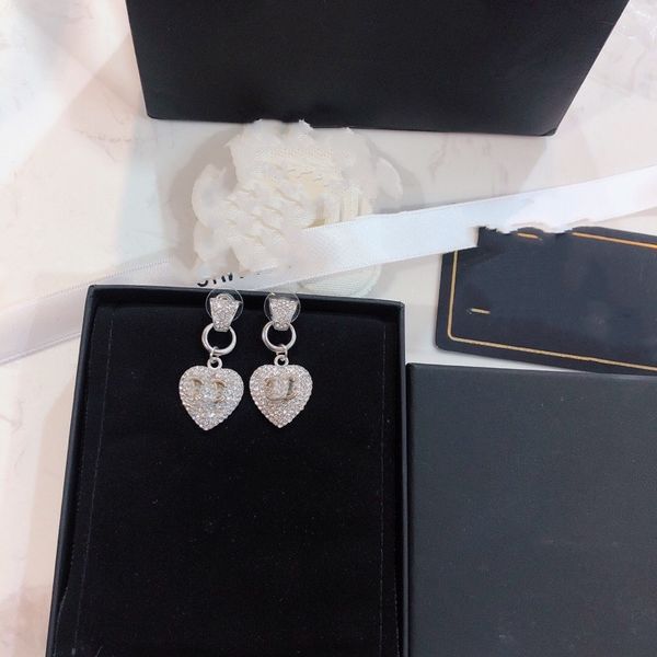 

20style simple luxury desinger letter ccity stud long dangle earrings pearl tassel channel crystal wedding party jewelry accessories ax36a, Golden;silver