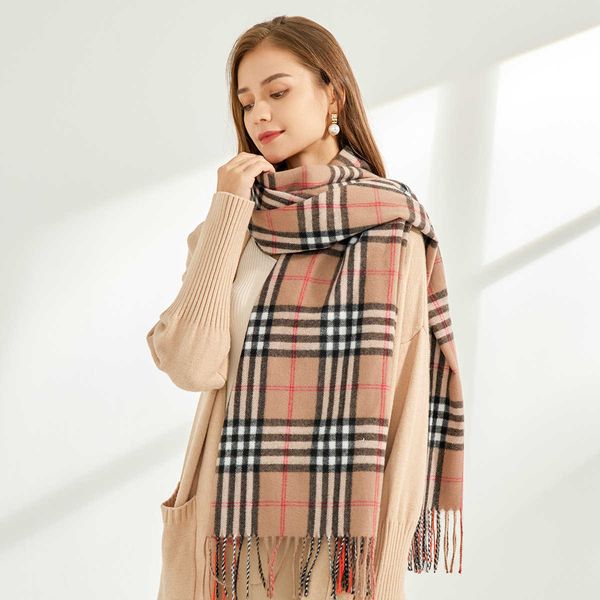

casual brand b urbbery scarf online shop ten thousand years classic versatile plaid scarf women's new korean autumn imitation cashmere, Blue;gray