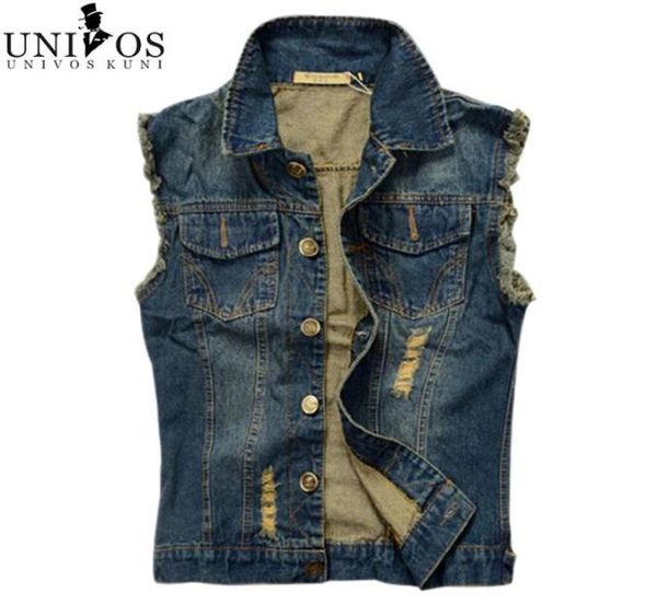 

whole mens denim vest 2016 new brand jeans vests men slim fit sleeveless jacket plus size 6xl patchwork waistcoat gliet men z6170511, Black;white
