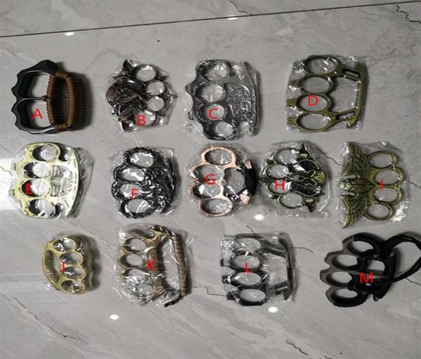 

13 styles glass fiber finger tiger four fingers handcuffs protective gear ring iron portable equipment rings buckle hand brace def9974137