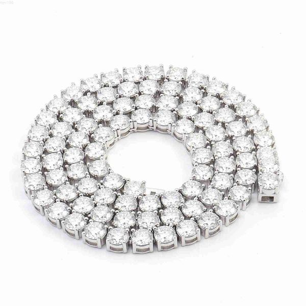 

luxury iced out fashion trendy hip hop style rapper charm moissanite jewelry diamond studded cluster silver gold tennis chain