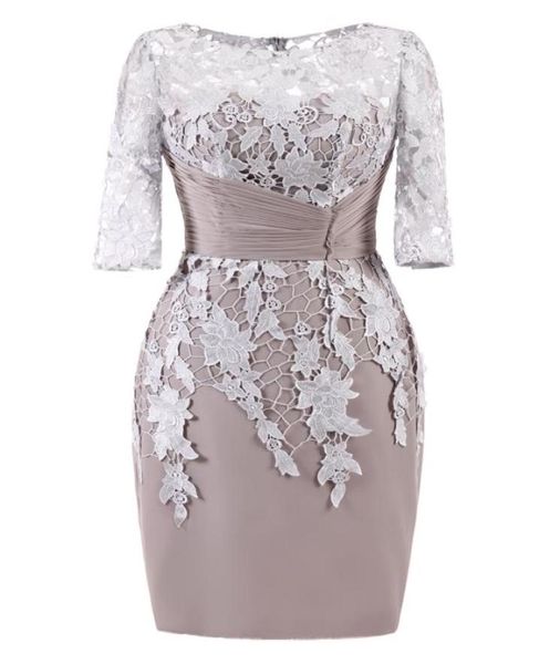 

2018 new cocktail party dresses 34 sleeves lace pleated formal prom gowns real po in stock2253971, Black