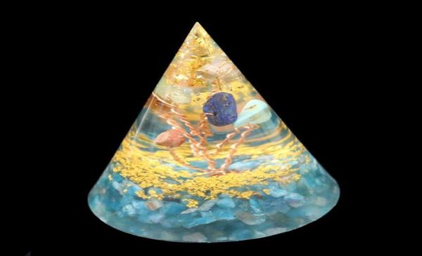

whole 5 pcs orgone energy stone and resin pyramid pendant copper wire wrap tree of life jewelry94259666523944, Silver