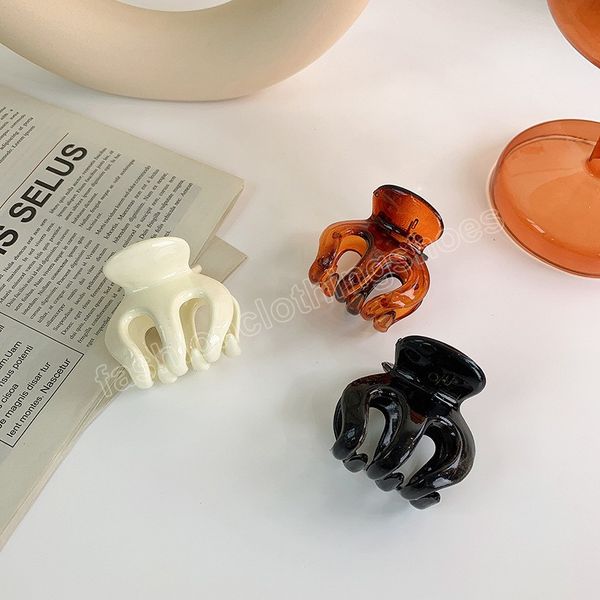 

fashion hair clips for girls small 4.5cm hair claw simplicity solid color women barrettes hair accessories new, Slivery;white