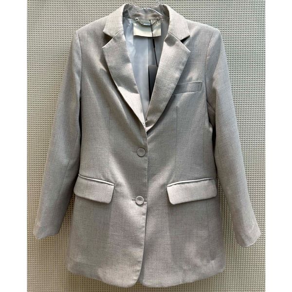 

8.5 temperament office lady casual blazer or split a-line skirt women's sets, White