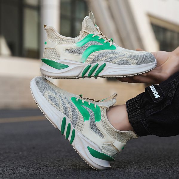 

men knit sneakers breathable athletic running walking gym shoes hiking shoes men's sports designer shoe outdoor summer black blue men c