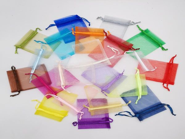 

gift bag 7x9cm small organza gift bags for packaging display storage pouches wedding jewelry christmas diy8062275, Pink;blue