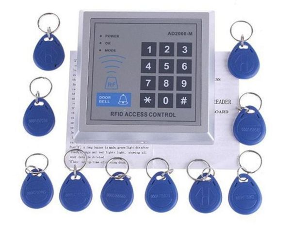 

whole rfid proximity entry door lock access control system with 10 key fobs re7591284