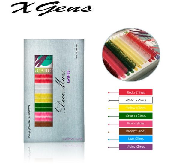 

colored eyelash extension 16lines one tray mixed color for salon use rainbow lash jbcd curl3521043
