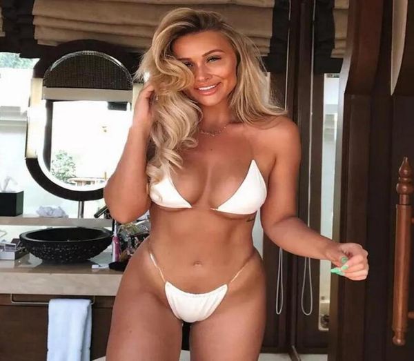 

womens bikini swimwear women beach set beachwear two piece thong push up padded bathing summer monokini74810298101493, White