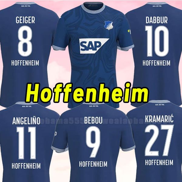 

hoffenheim soccer jerseys 23 24 africa kit football shirts 2023 2024 bruun larsen bebou dabbur kramaric georginio baumgartner men, Black;yellow