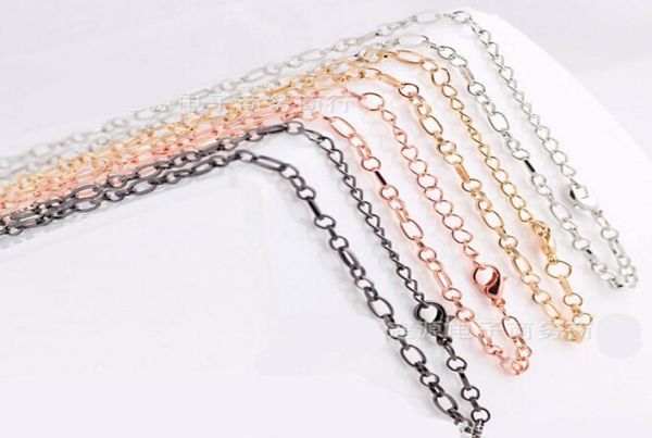 

bohemian new necklaces for womenmen floating lockets charms diy link necklaces stainless steel jewelry 7526239, Black