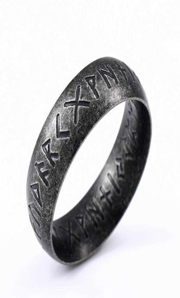 

beier 316l stainless steel fashion style men double letter rune words odin norse viking amulet retro rings jewelry lrr141 q07083927137009, Silver
