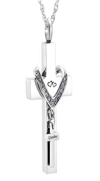 

memorial jewelry stainless steel cross for grandma memorial cremation ashes urn pendant necklace keepsake urn jewelry5239612, Silver