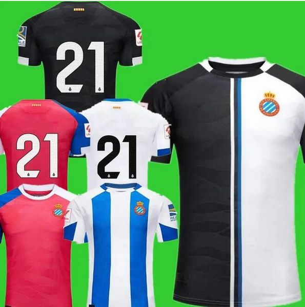 

23 24 rcd espanyol morlanes soccer jerseys home away third 7 wu lei uado s.darder herrera r.d.t. embarba pedrosa loren 2023 2024 home jersey, Black;yellow