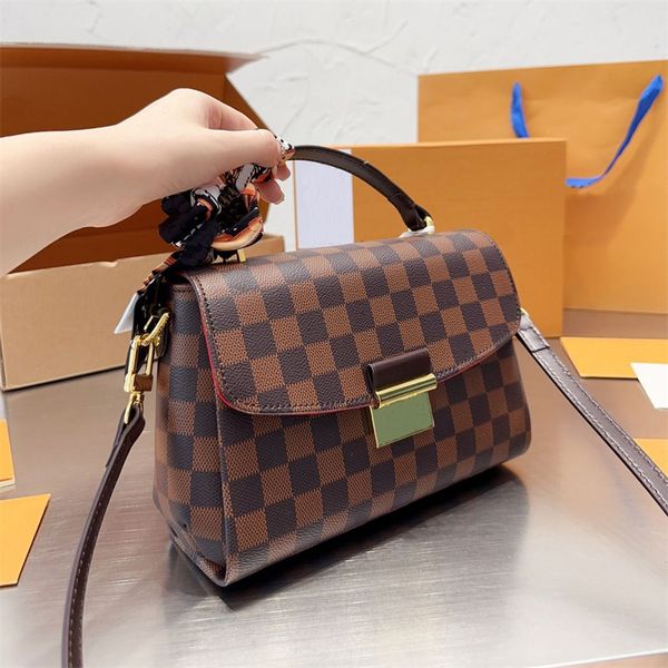 

genuine leather croisette shoulder bag designer bags luxury women handbags purses croisette bag women brand classic style genuine crossbody