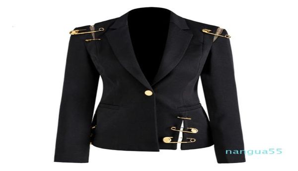 

blazer jacket hollow out patchwork lace up women039s blazer notched long sleeve slim elegant3890908, White;black