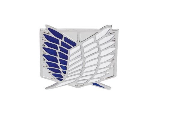 

anime peripheral pins badge attack on titan scout regiment logo brooch survey corps erwin smith accessories jewelry2236636, Gray