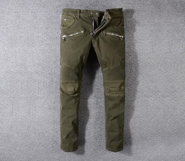 

2019 new mens distressed ripped biker jeans slim fit motorcycle biker denim for men fashion stylist hip hop mens jeans qualit2015217, Blue