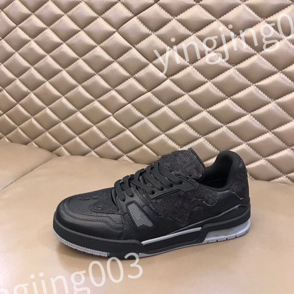 

new luxury trainer casual shoes sports shoes golden fashion men women casual shoes white leather flat shoe quality 39-45 rd220803, Black