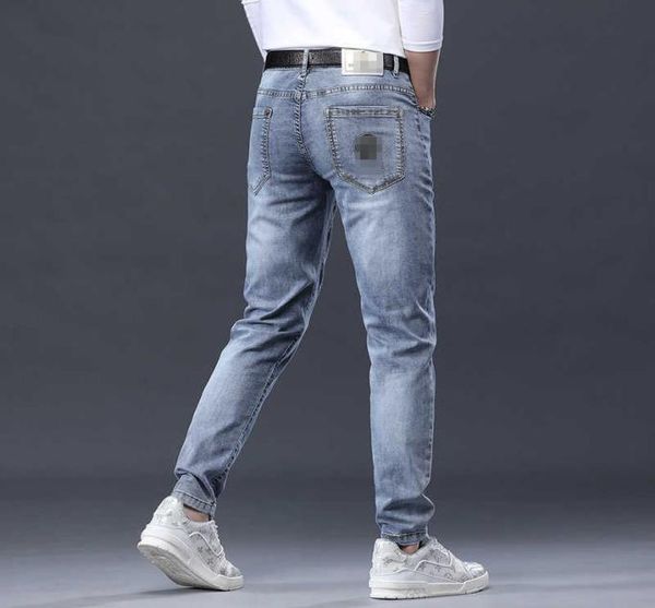 

end fashion brand jeans men039s slim elastic pants breathable and comfortable luxury4688475, Blue