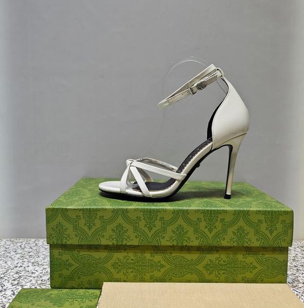 

2023 latest women's sandals slim high heel round toe wrap heel strap buckle formal casual banquet work matching size 35-41 box, Black