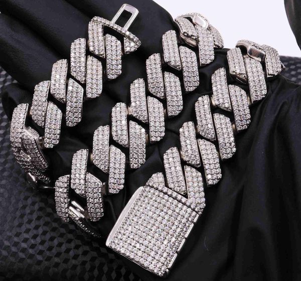 

sell 19mm 925 silver necklace moissanite diamond europe and the united states popular american fashion 19mmhiphop necklace