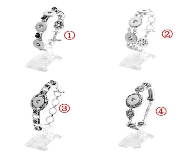 

noosa chunk snap button charm bracelets fit 18mm ginger snaps interchangeable diy bangle bracelet fashion jewelry kka17262458965, Golden;silver