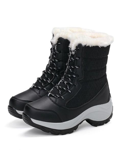 

2020 women boots nonslip new platform winter women snow boots warm midcalf women laceup comfortable ladies boots chaussures fem9742538