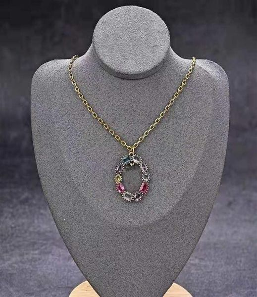 

high polished classic design women earrings colorful crystal necklace stainless steel gold silver rose colors sets heart love pend8280335