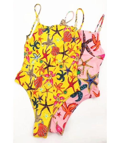 

summer design print one pieces swimsuit pink bikinis 2021 monokini push up swimwear women beach bathing suits with tags xl mo9345205, White;black