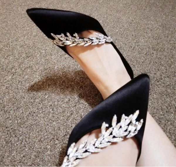 

wedding shoes women bride bling crystal silk highheeled shoes high heeled champagne prom party single female3883701, Black