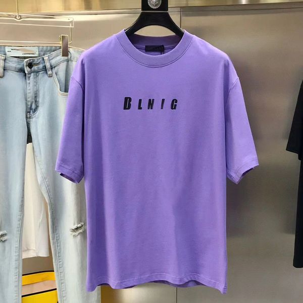 

designer men's t-shirt letters print shirts t shirt for men women summer casual cotton short sleeve t-shirts tees black white purple r, White;black