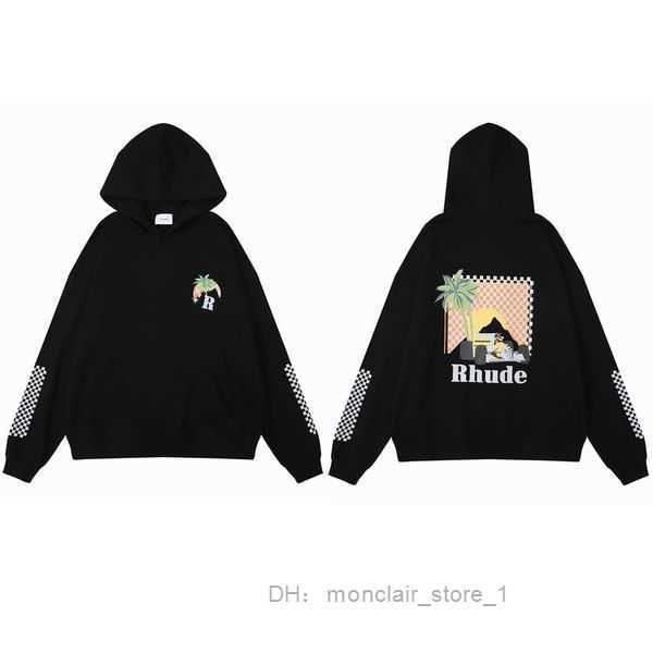 

rhude hoodie hoodie womens designers spring and man woman luxurys classic black white graphic clothing casual clothes 2 7ta8