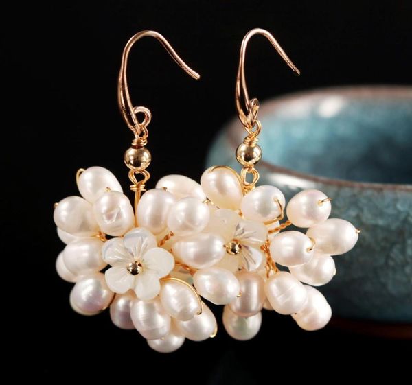 

stud charm finish pink alloy pearl flower petal earringss suitable for women039s earrings fashion jewelry14271695353415, Golden