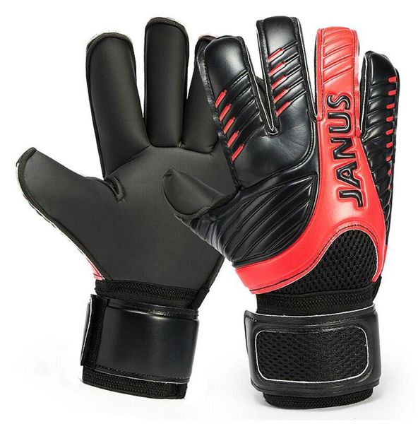 

new professional thickened goalkeeper gloves football goalkeeper gloves soccer finger protection glove latex palm 5434794, Black