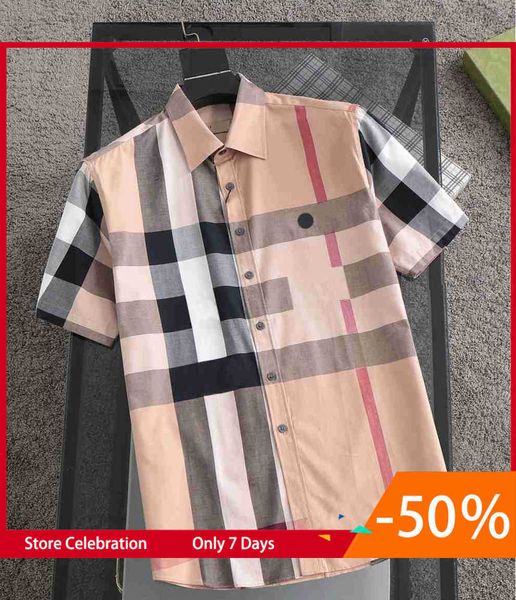 

shirt men's shirts round neck embroidered print polar style summer dress street cotton men's casual shirts, White;black