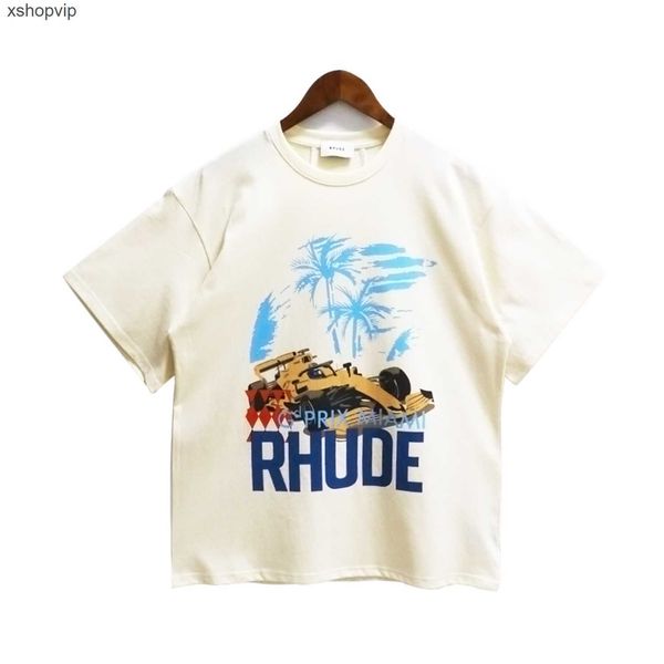 

rhude t shirt men designer t shirts rhude shirt wear summer round neck sweat absorbing short sleeves outdoor breathable cotton tees us size, White;black