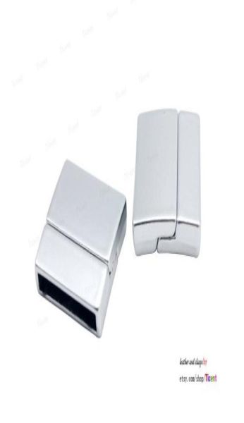 

ship 50pcslots 20mmx3mm inner hole matte silver magnetic closurebracelet end3115815