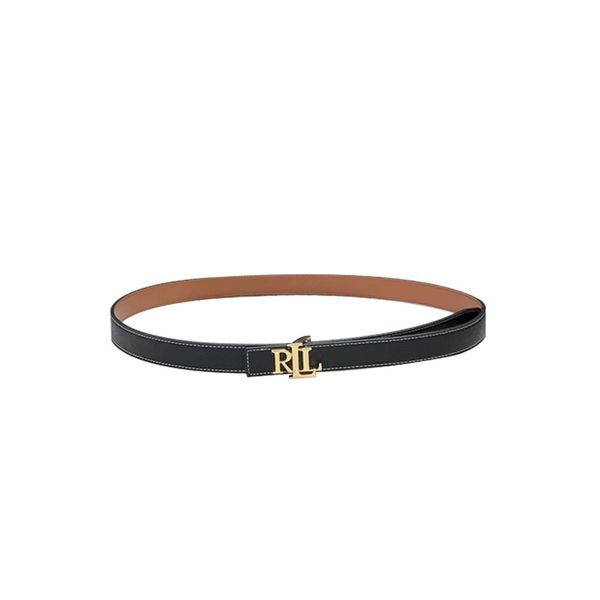 

women's fashionable letter buckle thin belt leather thin 2.5cm wide waist belts, Black;brown