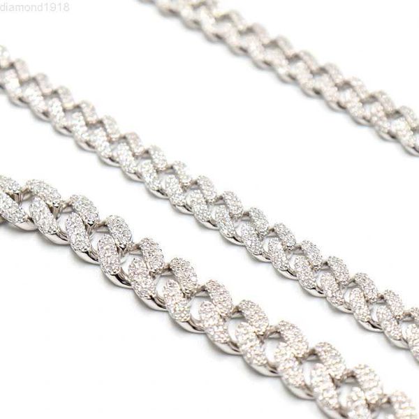 

real gold plated miami cuban link chain necklace micro pave cubic zircon silver rapper men trendy charm necklace for rappers