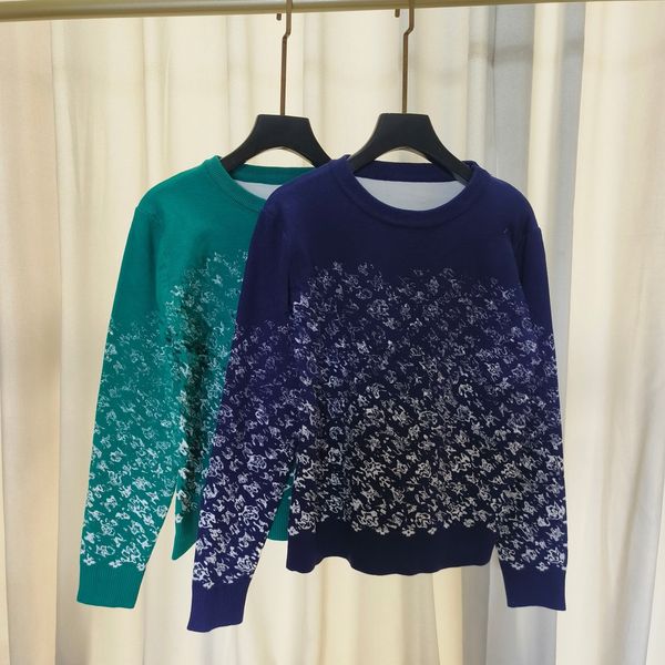 

fashion 2023 designer autumn winter knitted sweater for women long sleeve casual o-neck pullover, White;black