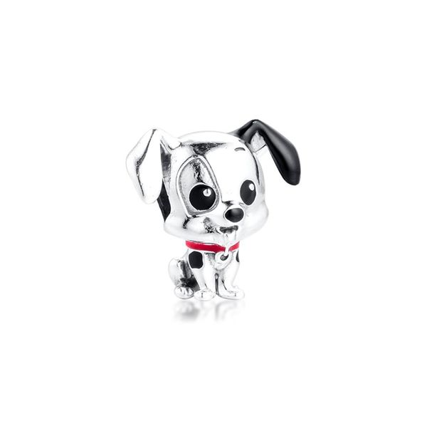 

new authentic 925 sterling silver bead 101 dalmatians patch charm fit european women bracelets diy jewelry making8128243, Black