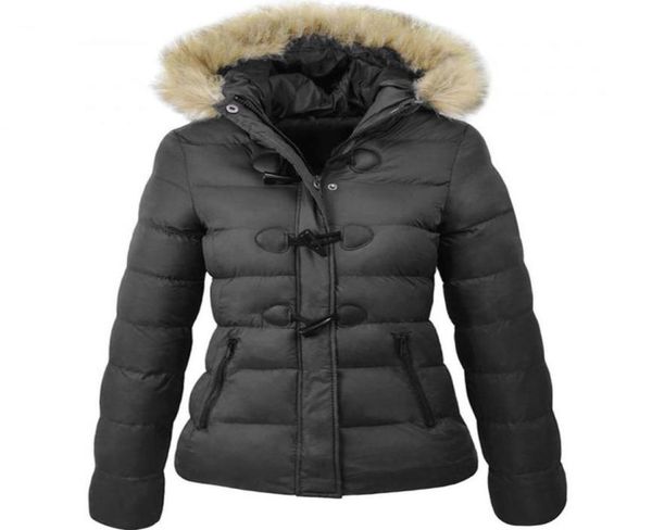 

2020 fashion women jackets hooded button outwear ladies warm coat long padded slim thicken winter female jacket windproof t2g481854113667, Black;brown