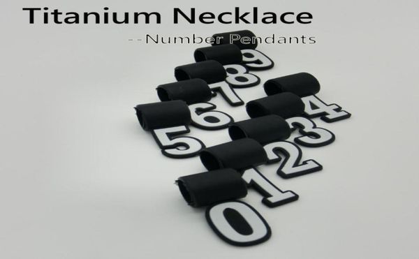 

number pendant for titanium sports necklace charms012341275197, Bronze;silver