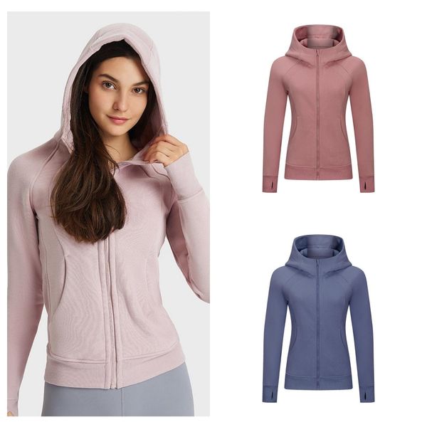 

hooded sports jacket women's long sleeved fitness running casual yoga fitness coat
