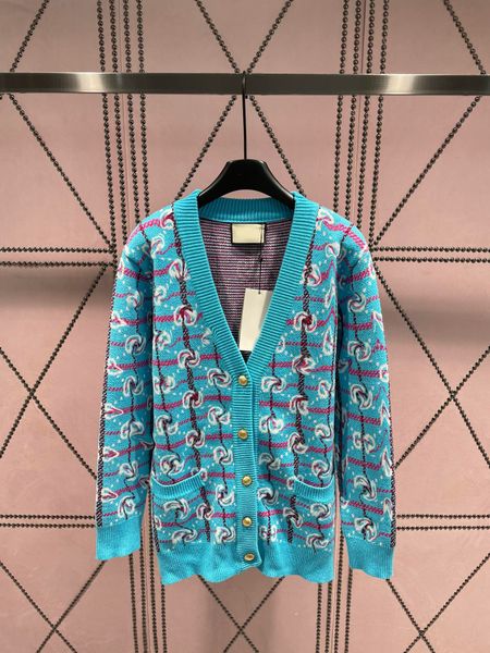 

designer spring autumn blue color v-neck knitting cardigan sweater coat women long sleeve button loose sweater, White;black