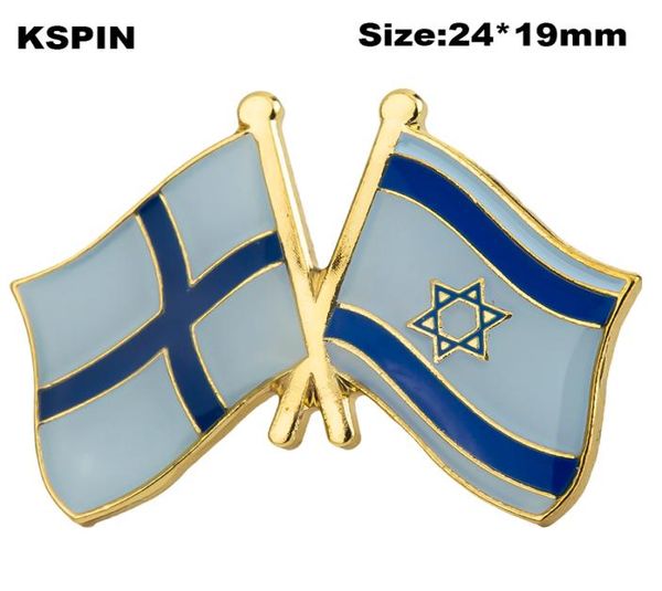 

finland israel friendship flag lapel pin flag badge lapel pins badges brooch xy057726402873, Black