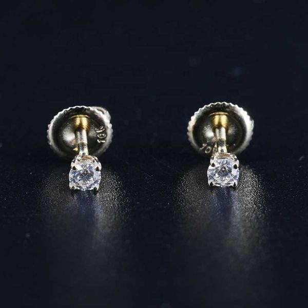 

fashion jewelry 925 prong diamond gold plated 18k gold earrings women moissanite custom earrings, Golden